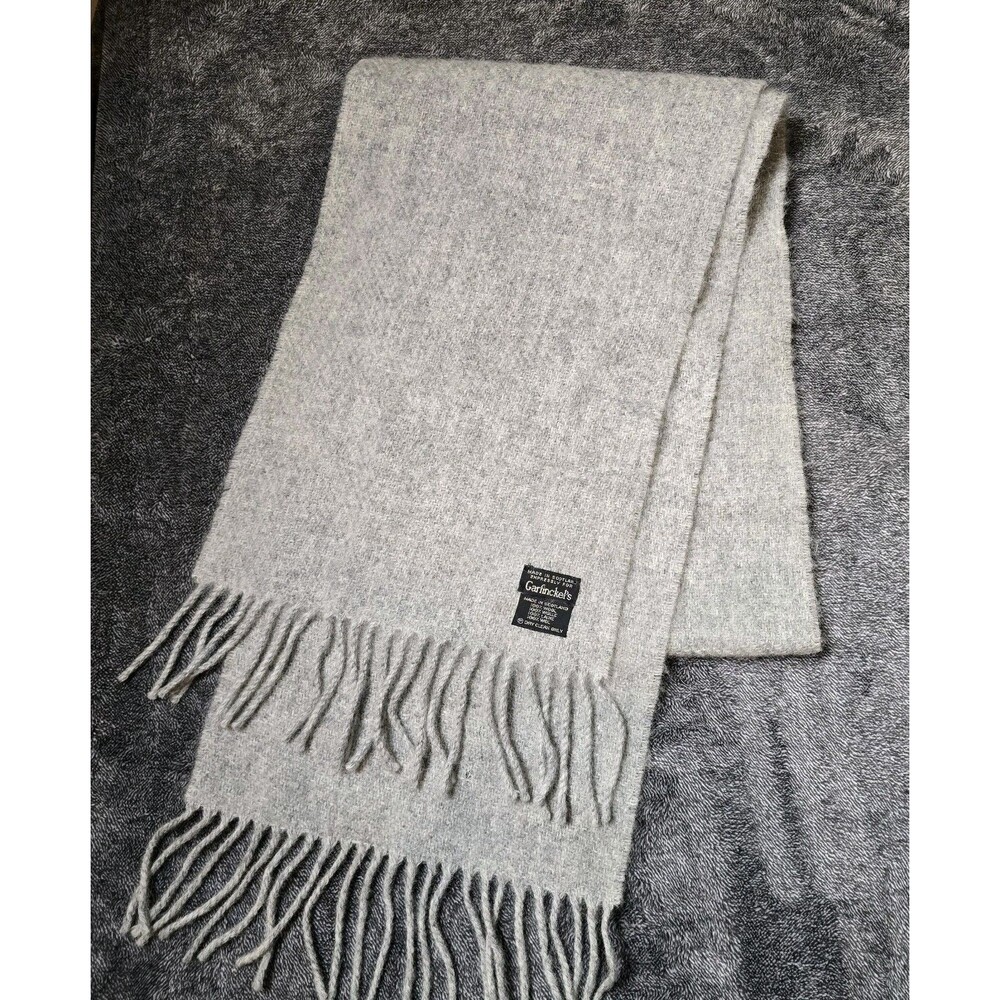 Vintage Garfinckel 100% Wool Scarf Made In Scotland
